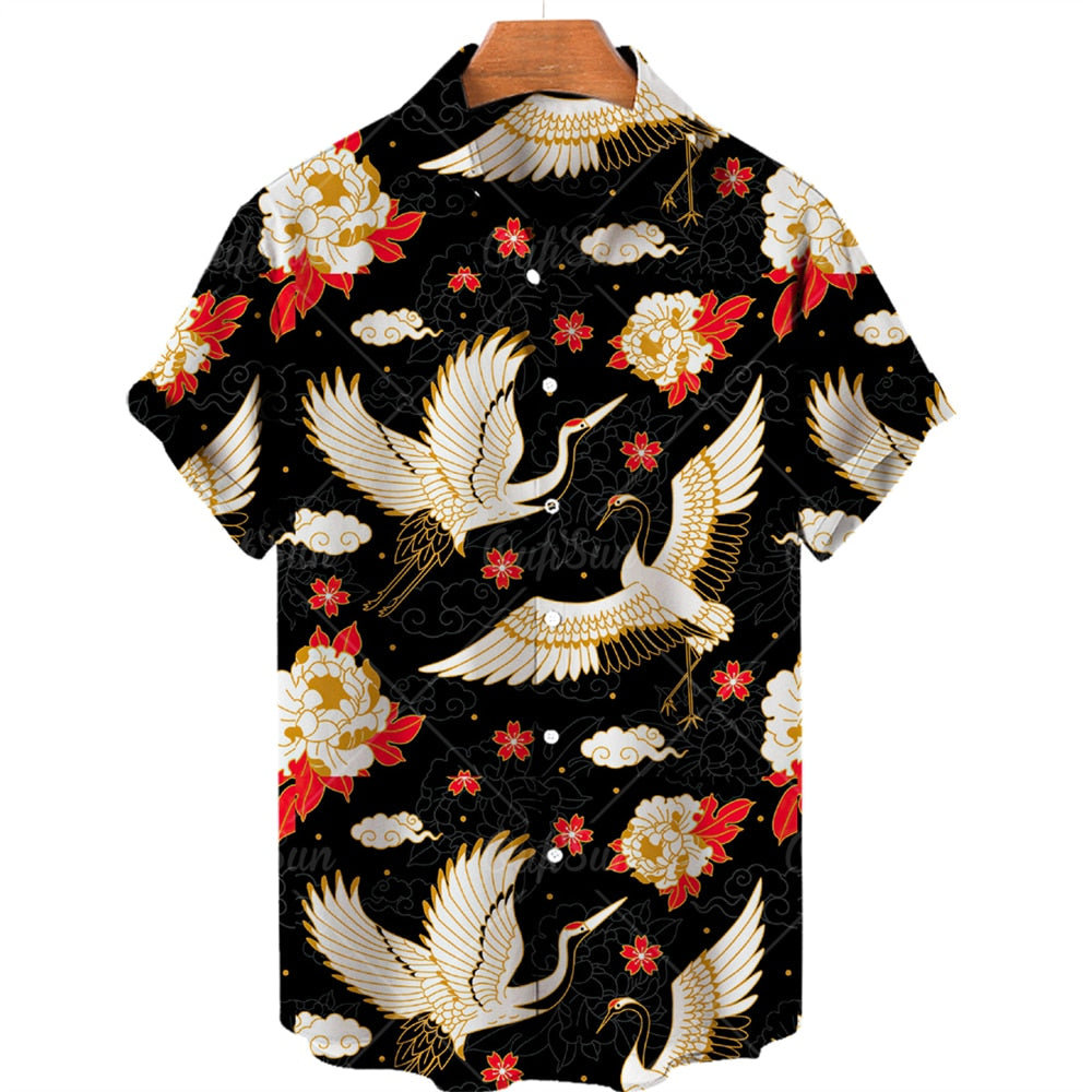 Chemise Grue du Japon